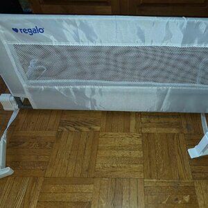 Assembled Regalo toddler bed rail